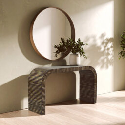 121cm Solid Wood Top Console Table