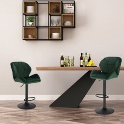 Dequavious Swivel Upholstered Adjustable Height Counter Stool with Metal Frame