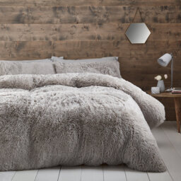 Cuddly Faux Fur Duvet Cover Set with Pillowcases