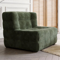 Green Velvet Double Sofa,  Wide with High-Density Foam, Frame-Free Waffle Pattern Design Fast Dispatch From UK Warehouse – Dispatched Within 2 Days