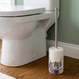 Steven Brown Toilet Brush & Holder with Colourful Cow Design - Lizzie McCoo