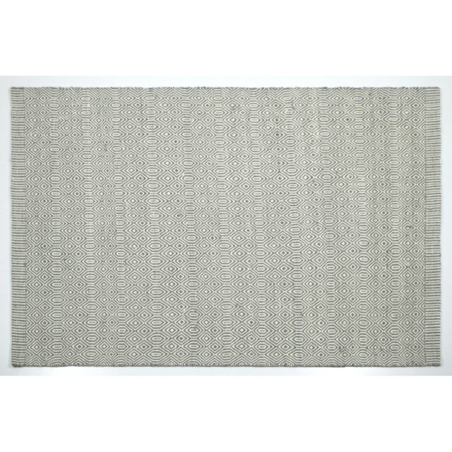 Hand Loomed Wool Grey Rug