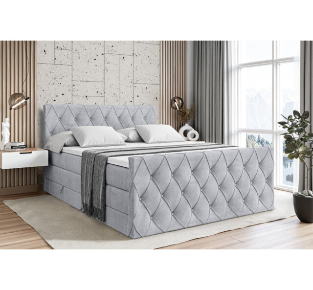 Upholstered Bed with Mattress