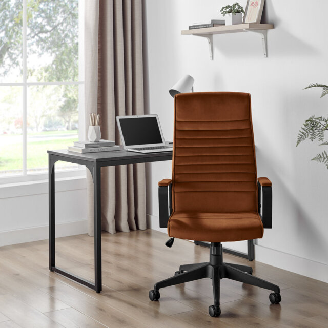 Alexas Luxury Velvet Office Chair - Ergonomic Adjustable Supporting Modern Design