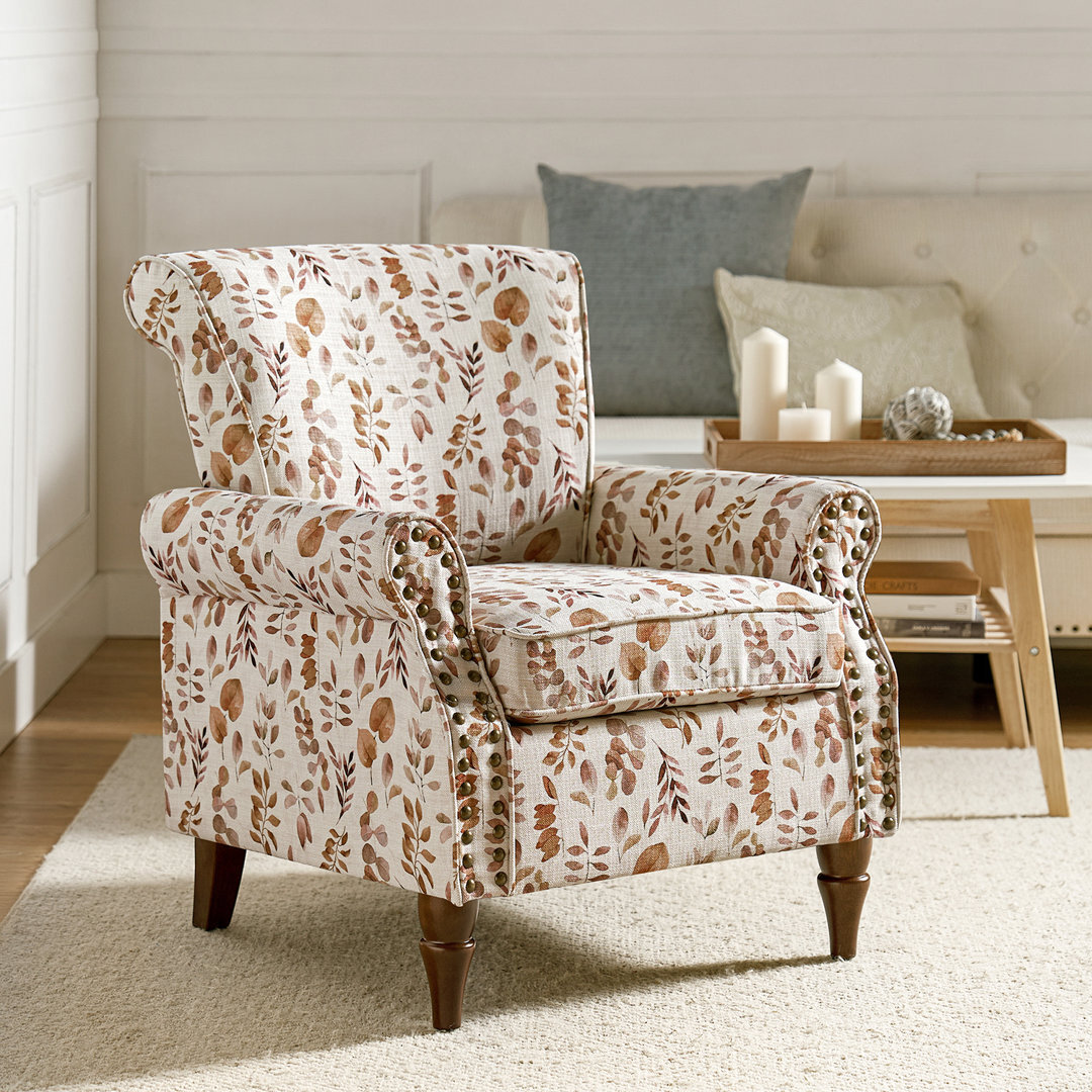 Vallonia Floral 79Cm Wide Armchair by Wayfair