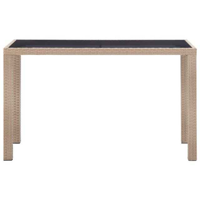 Theta Rectangular Glass Outdoor Dining Table - 123 cm W 60 cm D