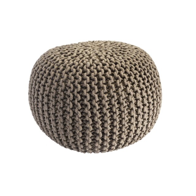 Antoinette 50cm Wide Round Solid Colour Pouffe Ottoman