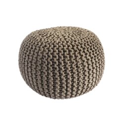 Antoinette 50cm Wide Round Solid Colour Pouffe Ottoman