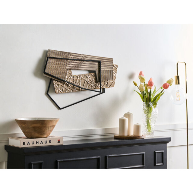 Wall Decor ENNIS Metal 36 cm Brown
