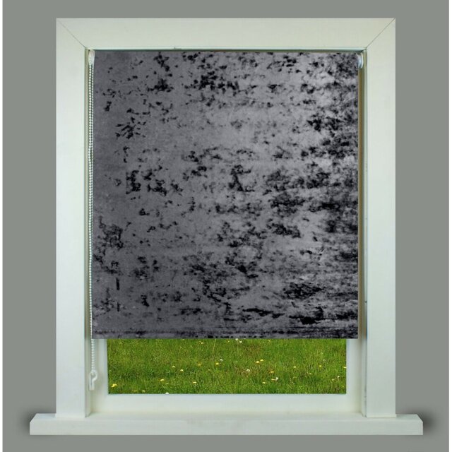 Crushed Velvet Room Darkening Roller Blind