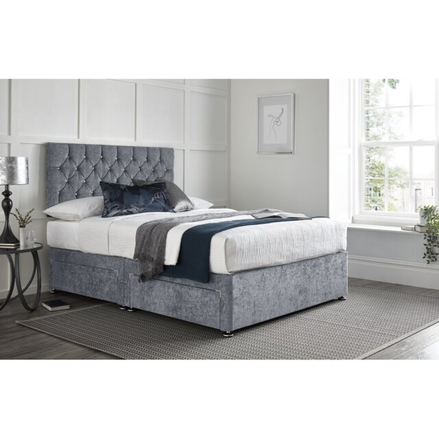 "Divan Bed with 24"" Headboard on Struts"