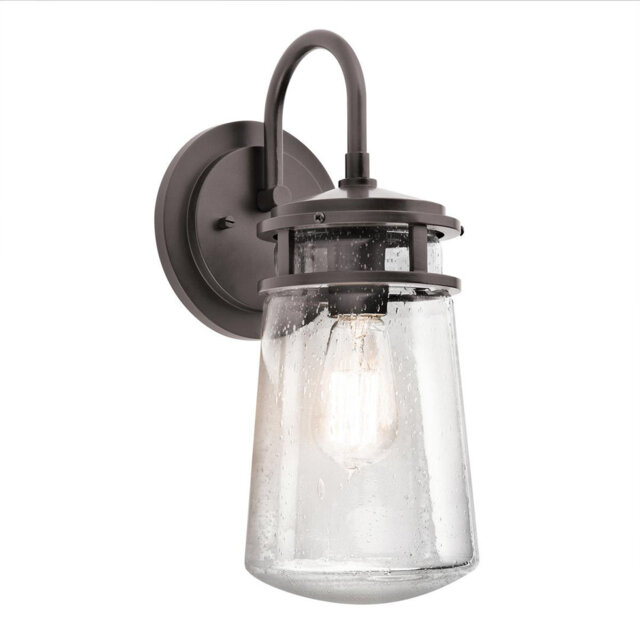 Jaylynn Seeded Glass Outdoor Wall Lantern