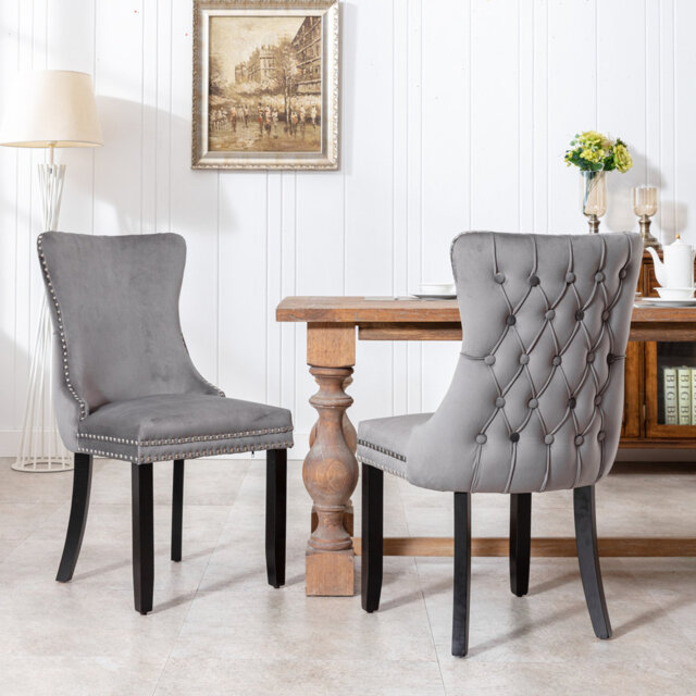 Demarco Luxury Velvet Upholstered Kitchen Dining Chairs
