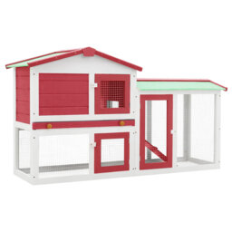 Lutterworth Outdoor Large Rabbit Hutch Small Animal House Pet Cage Wood 145x45x84 cm