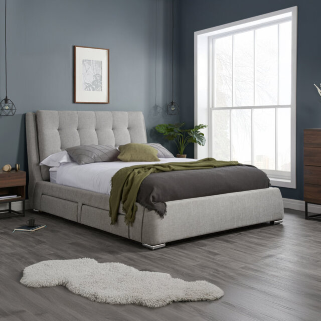 Allegany Upholstered Velvet Lift Up Storage Bed