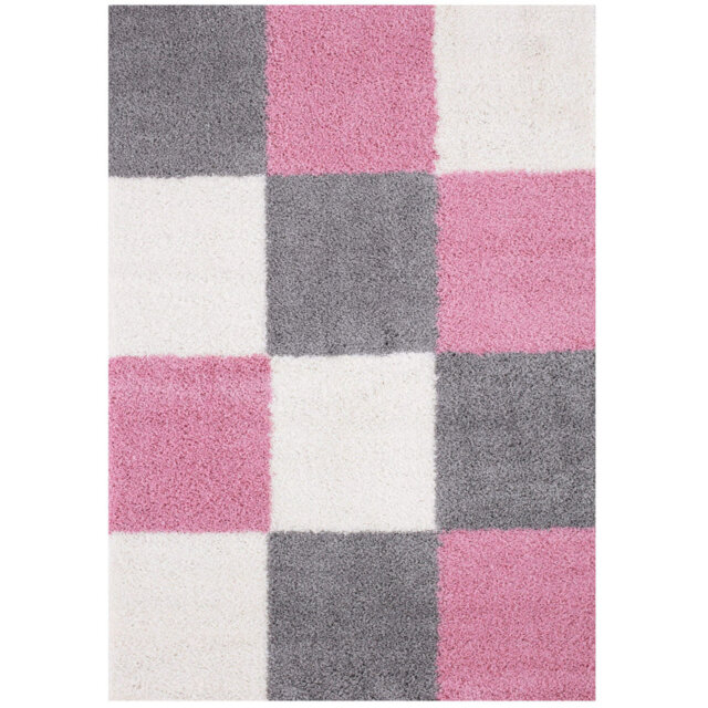 Myshaggy Collection Rugs Geometric Design in Pink