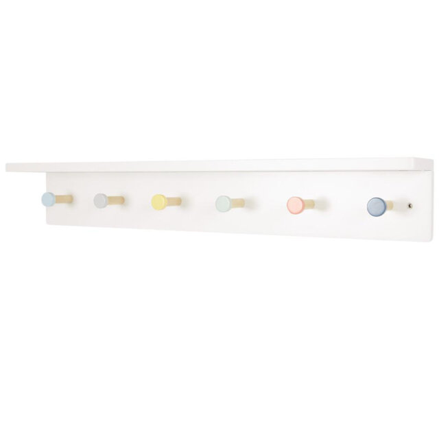 Wall 6 - Hook Wall Mounted Coat Rack