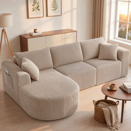 3 Seater Fabric Corner Sectional