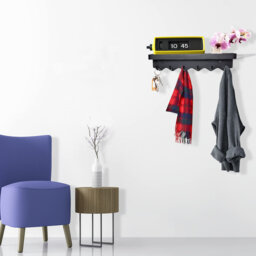Metal Wall Organizer with Key Hooks