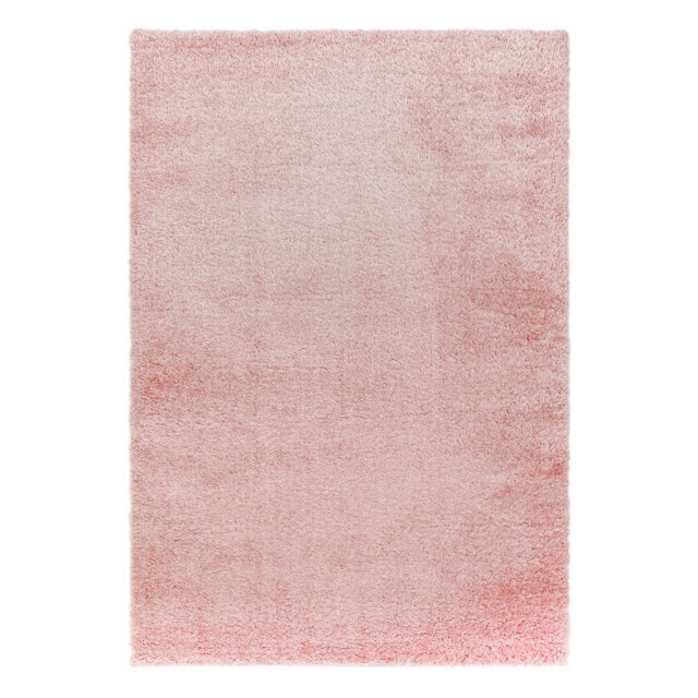 Natonia Shiny Shaggy Pink Area Rug