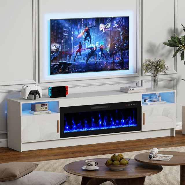 "80"" Electric Fireplace TV Stand"