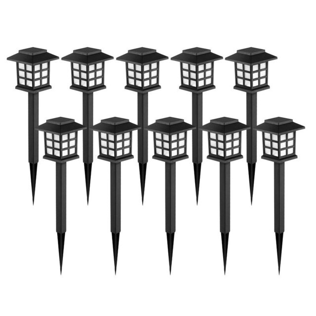 GIGALUMI Solar Lights Outdoor Garden, 12 Pack Solar Powered Pathway Lights, Waterproof for Landscape, Path, Yard, Patio, Driveway,Pathway,Warm White