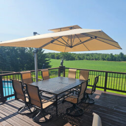 Bohao 3.6m x 3m Rectangular Cantilever Parasol With Base