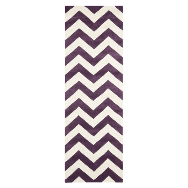 Highbury Hand Tufted Wool Purple/Ivory Rug