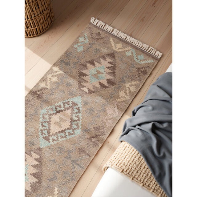 Dune Kilim Rug by Hanse Home - Natural Living Room Rug Wool Handwoven Afghan Kilim Living Room, Bedroom
