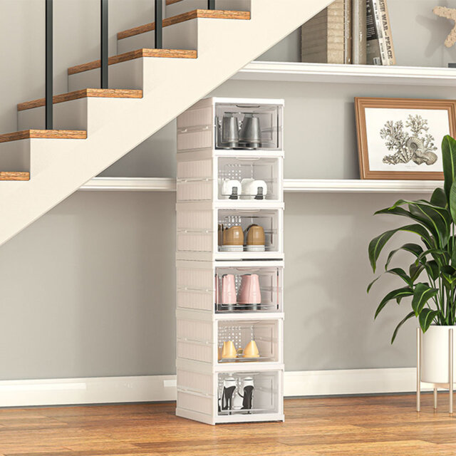 Meloon 6 Pair Stackable Shoe Storage Box