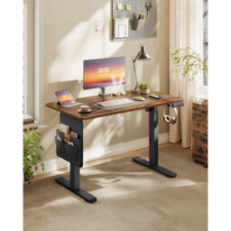 Adjustable Metal Base Standing Desk with Power Outlet