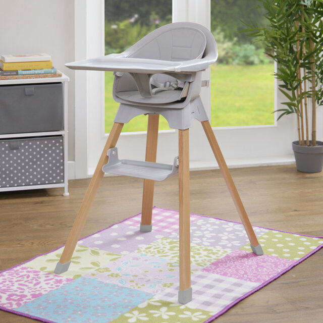 Kids High Chair â White And Beechwood