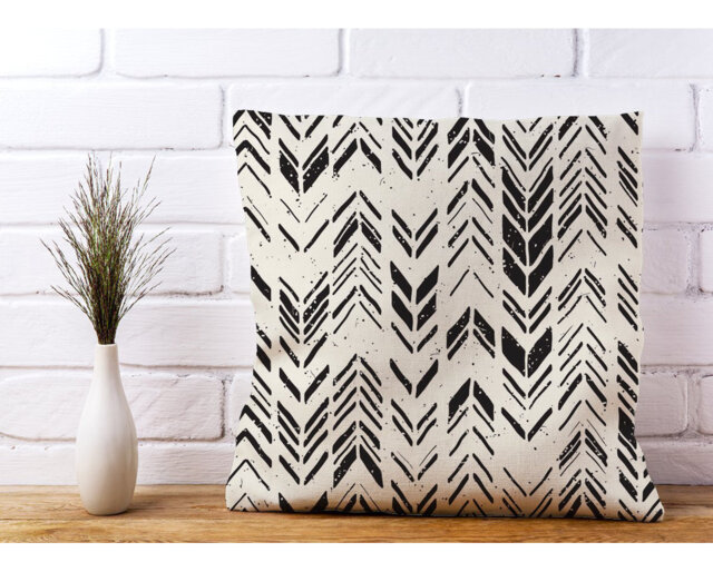 Montecito Hand Drawn Chevron Scatter Cushion with Filling