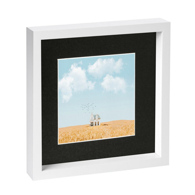 "Nicola Spring - 10"" x 10"" White 3D Box Photo Frame"