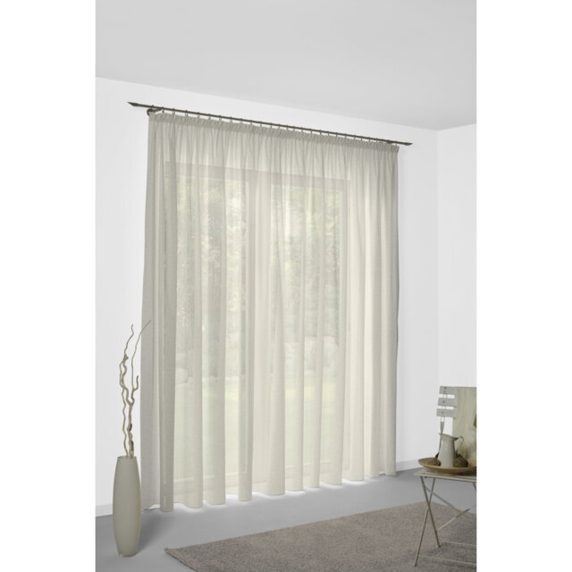 Sunday 82% Polyester And 18% Cotton Semi Sheer Curtain Single Panel