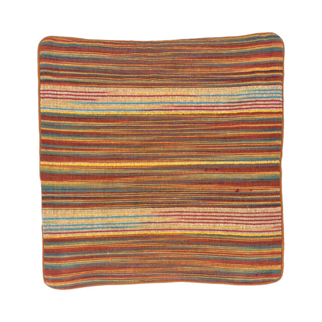 Doliya Striped Brown Square Cushion