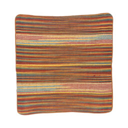 Doliya Striped Brown Square Cushion