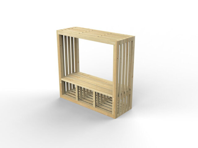 184.5cm W x 68cm D Wood Arbour in Natural Colour