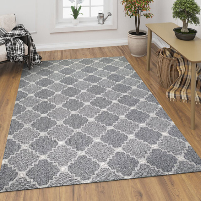 Effron Flatweave Cotton Grey Rug