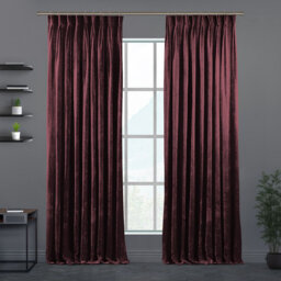 Velvet Semi Sheer Single Curtain Panel