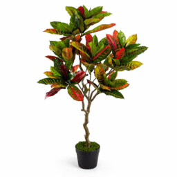 Artificial House Plant Codiaeum Multicoloured Office Tree 130cm Bright Croton