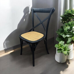 Arnulfo Cross Back Dining Chair, Hand-Finished Distressed Design, Stylish and Comfortable Seating for Any Room