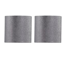 15cm H Cotton Drum Lamp Shade ( Uno ) in Silver Grey