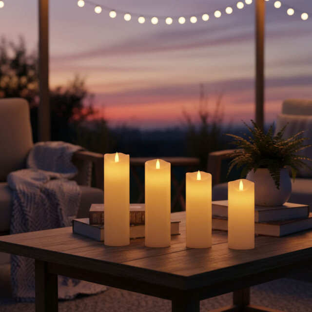 Realistic Flameless LED Candles with Remote Set of 5