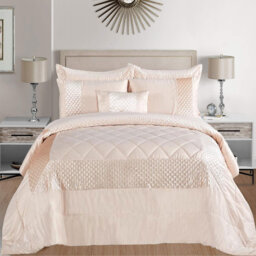 Atlanta Quilted Velvet Embossed Bedspread Set with Matching Pillowcases – Soft, Luxurious & Machine Washable Bedding
