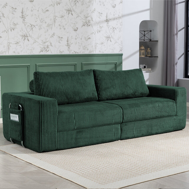 233cm Convertible Sofa Bed 3 Seater Folding Sofa No Assembly Required