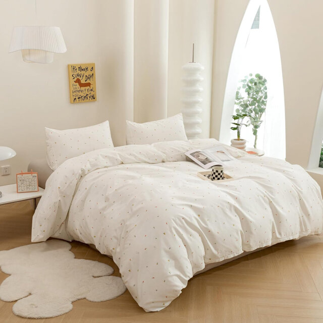 3 PCS Mini Rabbits Animal Pattern Duvet Cover Ultra Soft & Breathable Comforter Cover