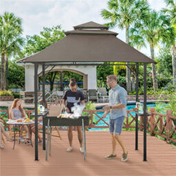 2.4×1.5 m Iron Patio Gazebo