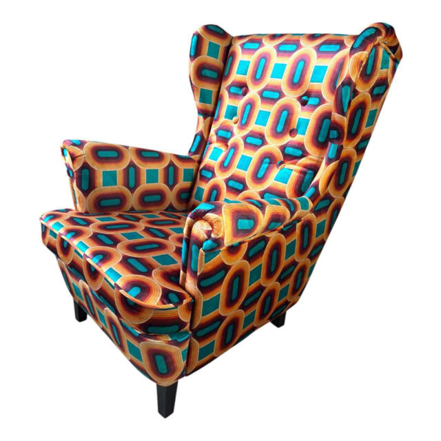 Headrick Velvet Wingback Chair