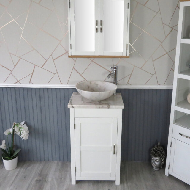 Scudder 515mm Single Bathroom Vanity with Vessel Stone Basin
